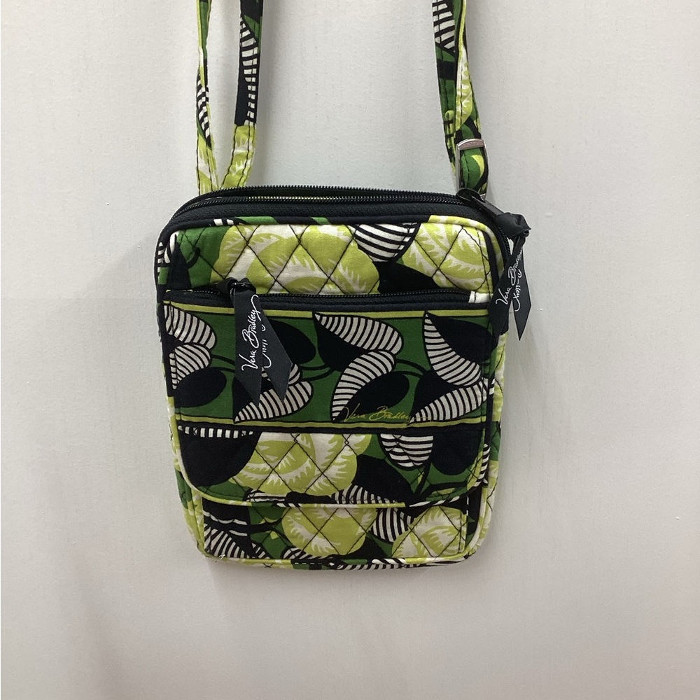 Vera Bradley Leafy Green and Black Crossbody Bag